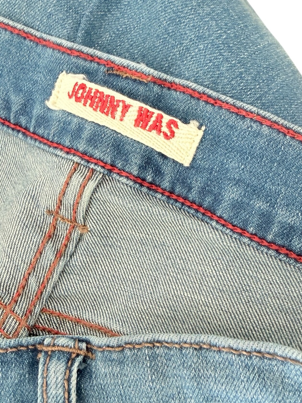 Johnny Was The Blossom Boyfriend Jean Embroidered Low Rise Straight-Leg Size 27 - Picture 10 of 13